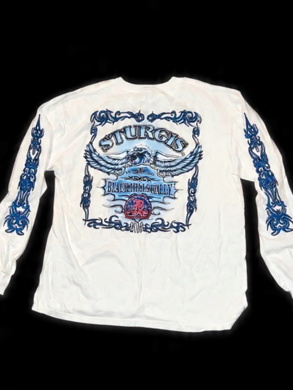 🍓⭐️Sturgis White Long Sleeve Graphic Tee
100% Spun Cotton⭐️🍓
